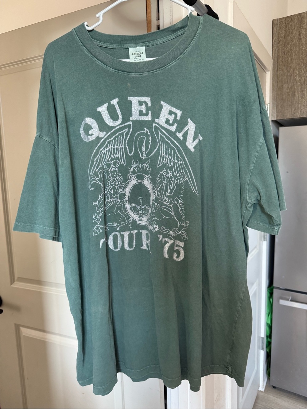 American Eagle Outfitters Green Queen Graphic Tee